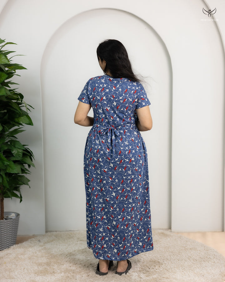 Mahitha  SoftCotton Full Length Maternity Loungewear