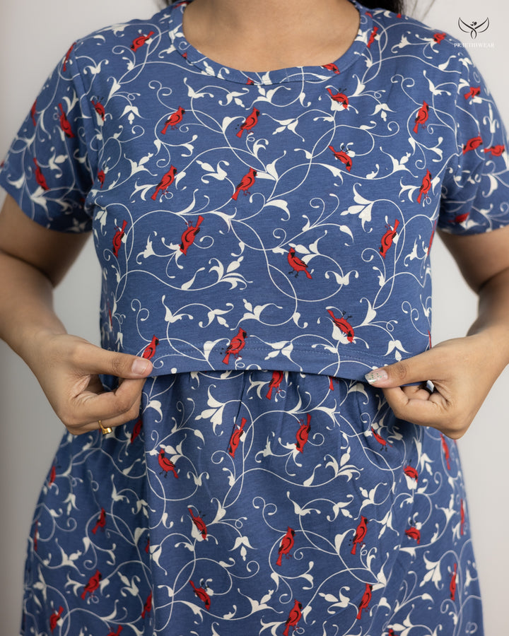 Mahitha  SoftCotton Full Length Maternity Loungewear
