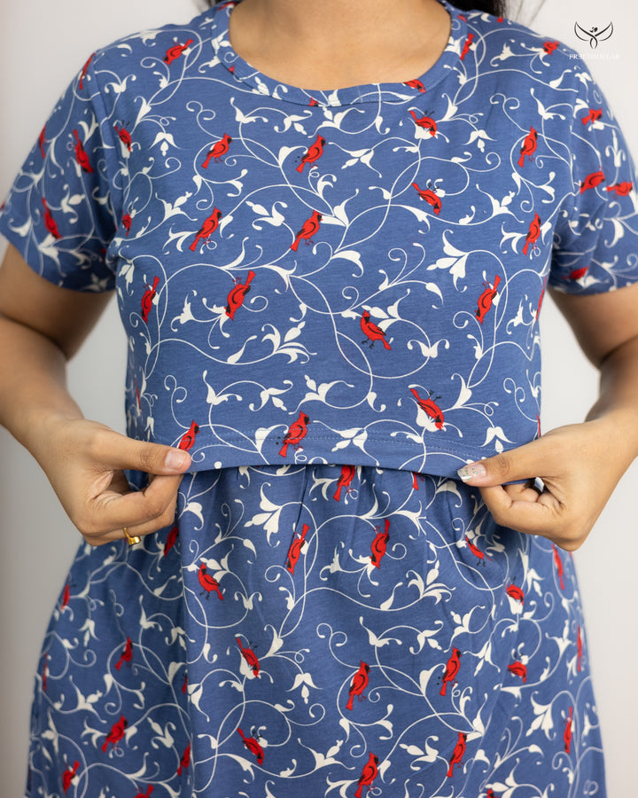 Mahitha  SoftCotton Full Length Maternity Loungewear
