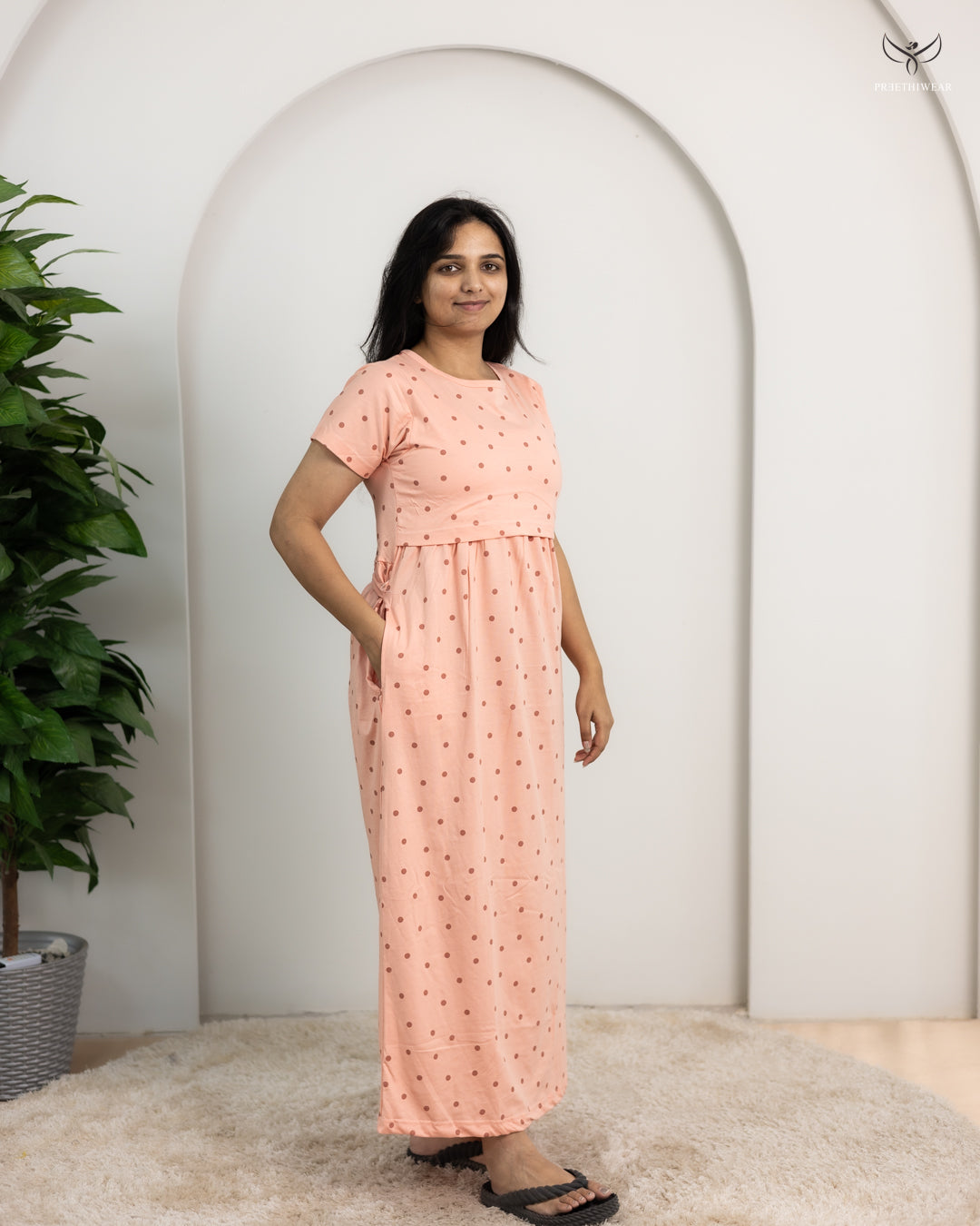Vennila1  SoftCotton Full Length Maternity Loungewear