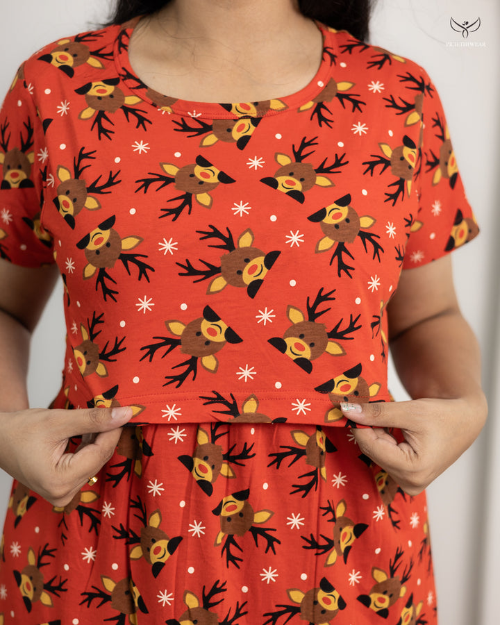 Usha2  SoftCotton Full Length Maternity Loungewear