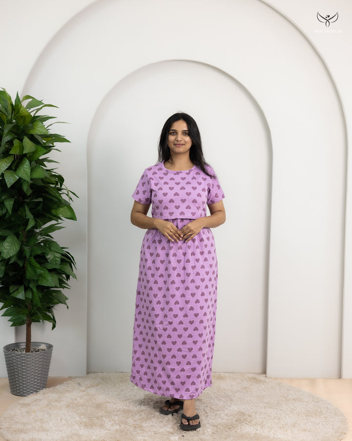Saira  SoftCotton Full Length Maternity Loungewear