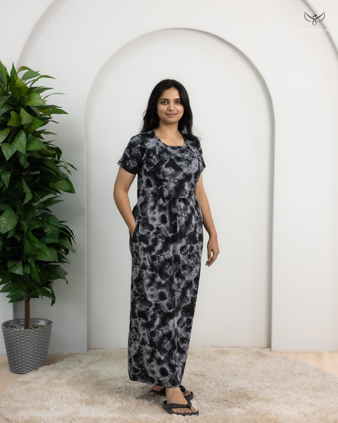 Defany SoftCotton Full Length Maternity Loungewear