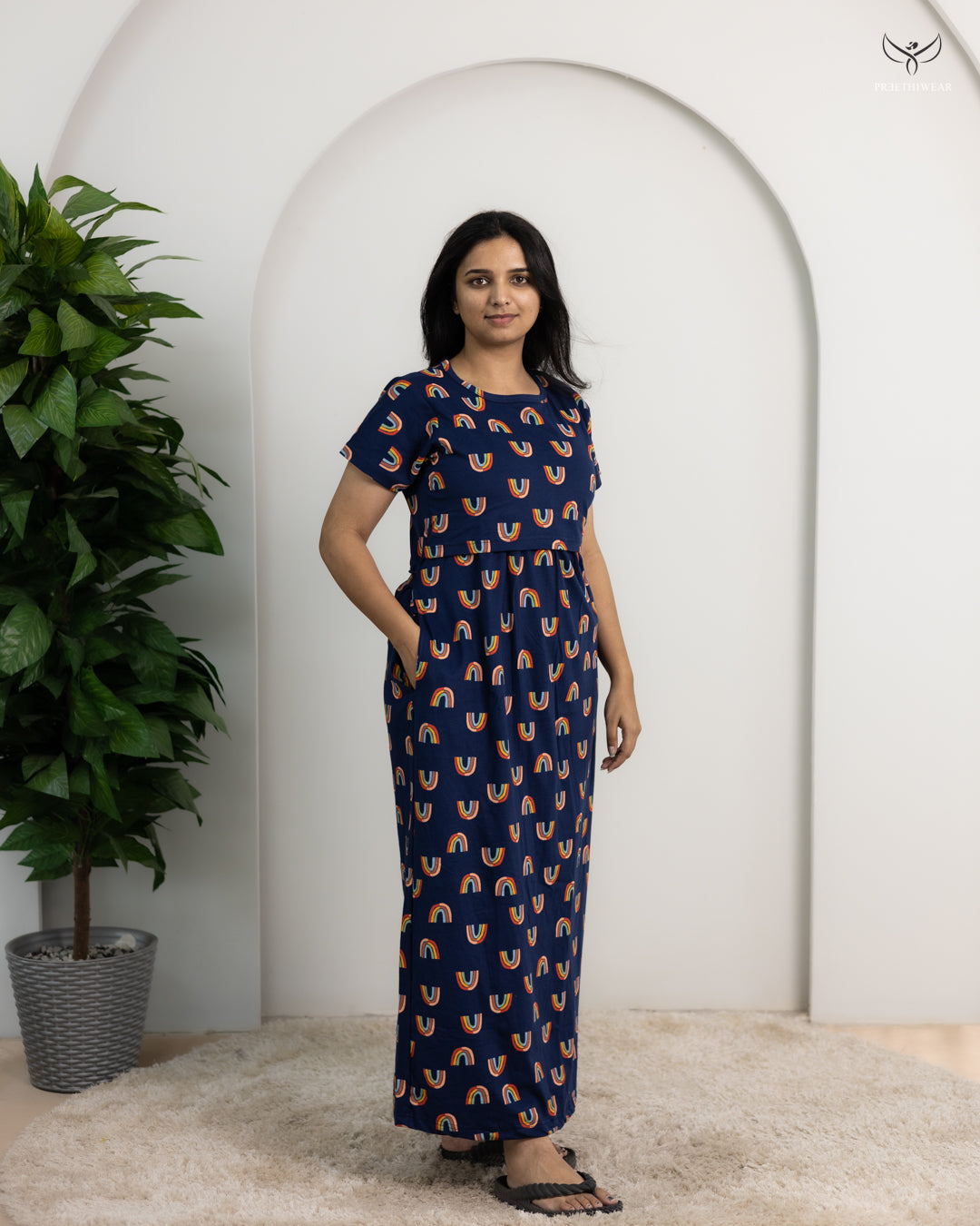 Komal1  SoftCotton Full Length Maternity Loungewear