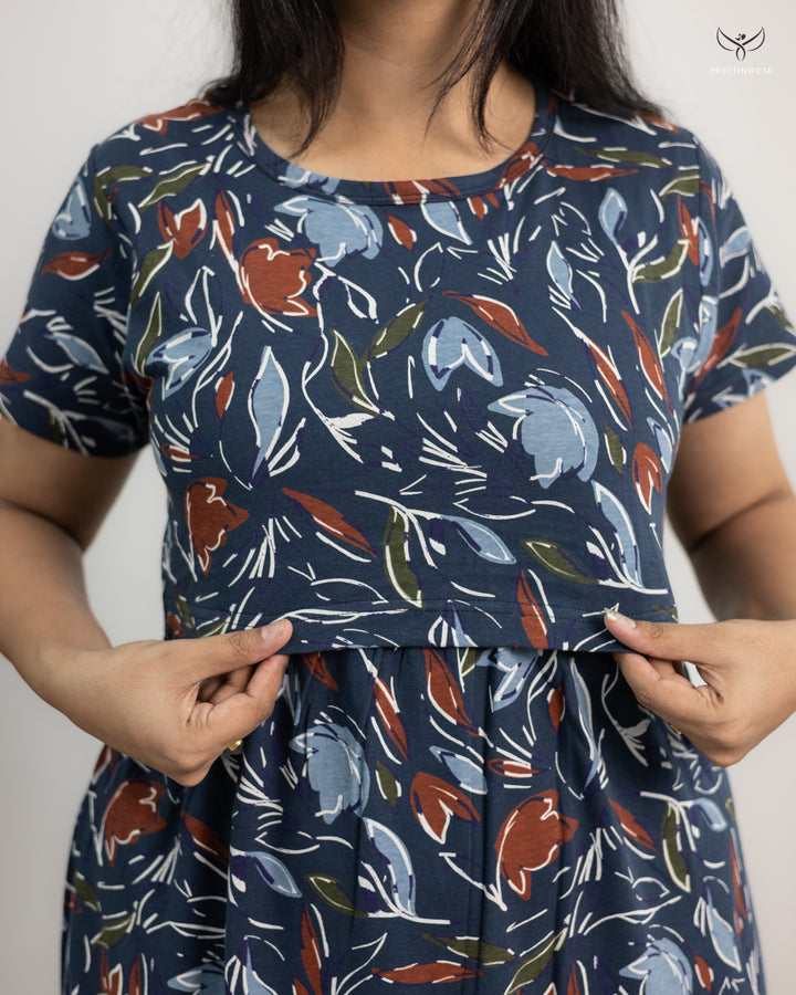 Sonali3  SoftCotton Full Length Maternity Loungewear