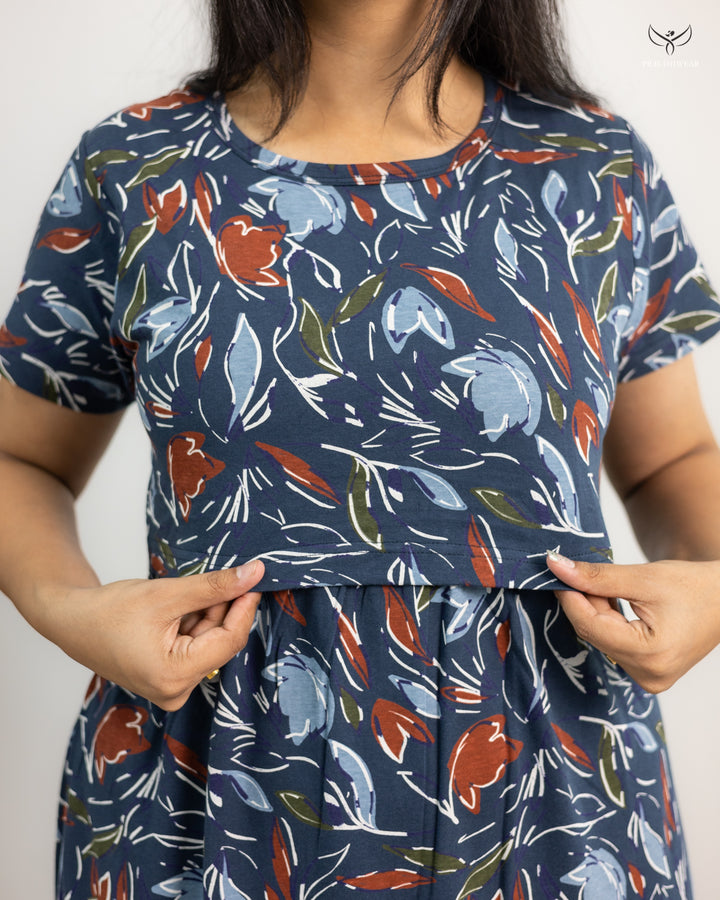 Sonali3  SoftCotton Full Length Maternity Loungewear