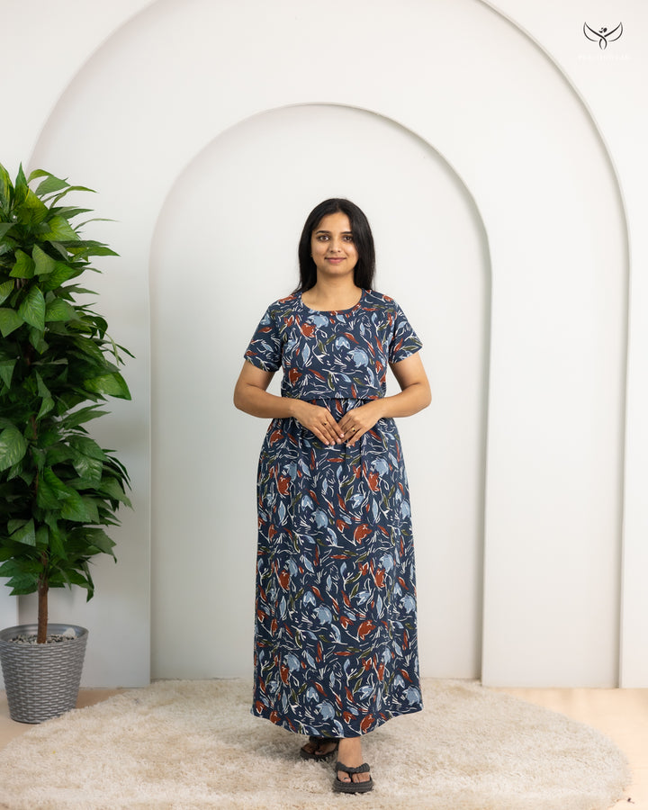 Sonali3  SoftCotton Full Length Maternity Loungewear