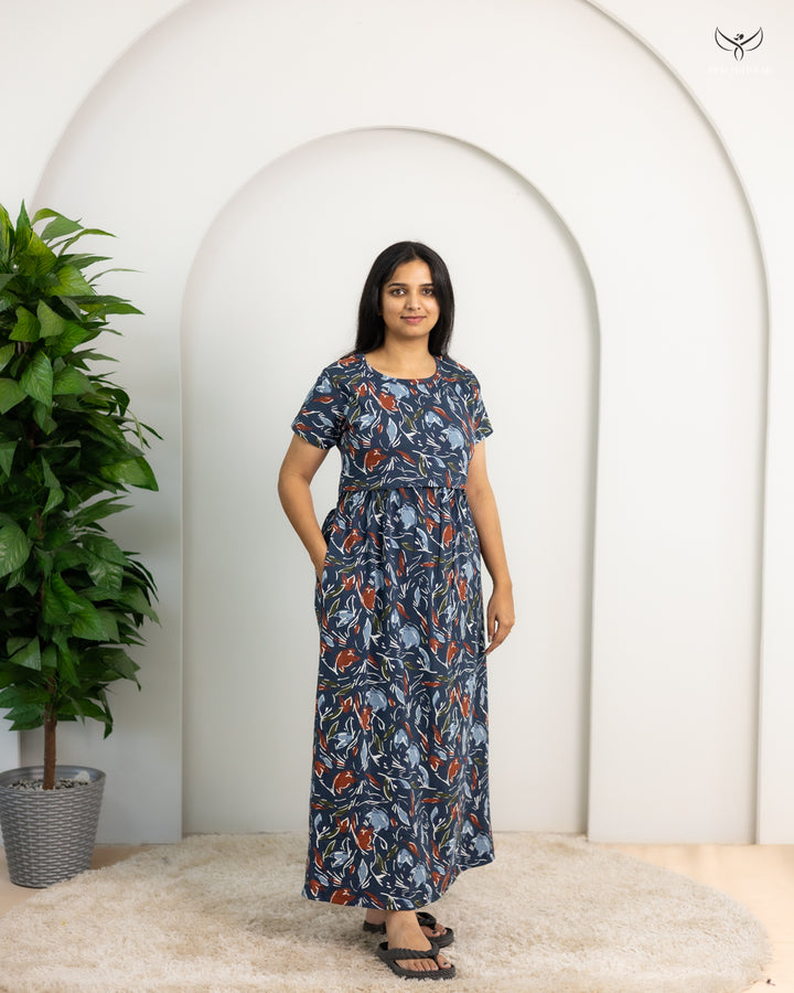 Sonali3  SoftCotton Full Length Maternity Loungewear