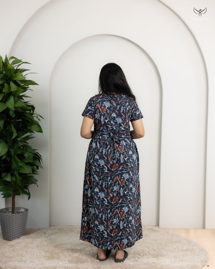 Sonali3  SoftCotton Full Length Maternity Loungewear