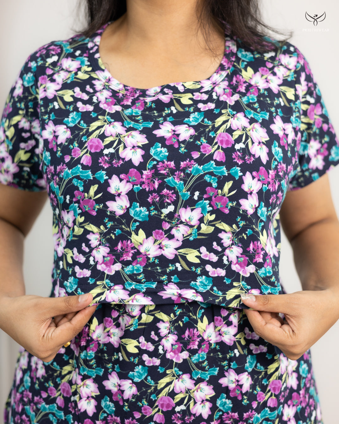 Raji1  SoftCotton Full Length Maternity Loungewear