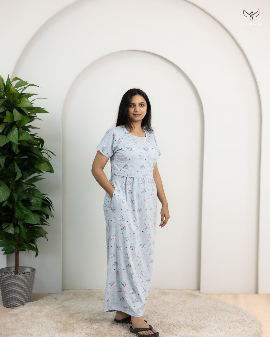 Dharini  SoftCotton Full Length Maternity Loungewear