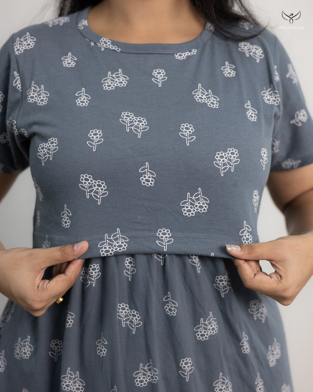 Nithila2  SoftCotton Full Length Maternity Loungewear