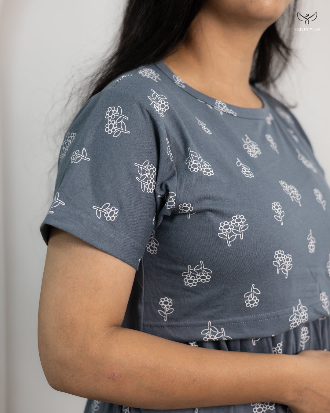 Nithila2  SoftCotton Full Length Maternity Loungewear