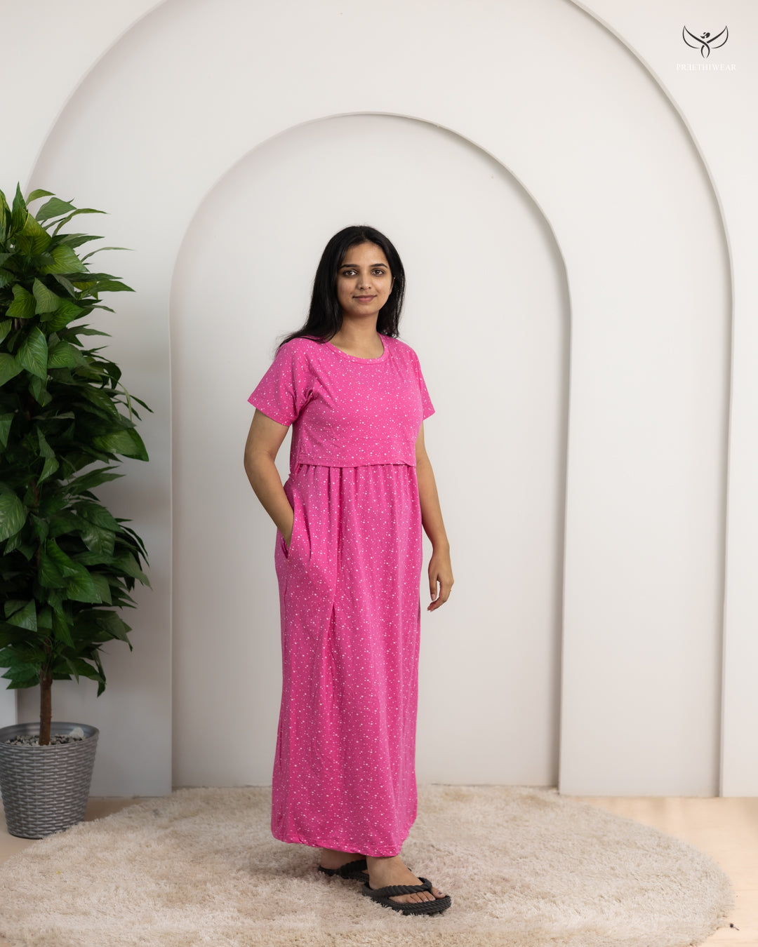 Rebin  SoftCotton Full Length Maternity Loungewear