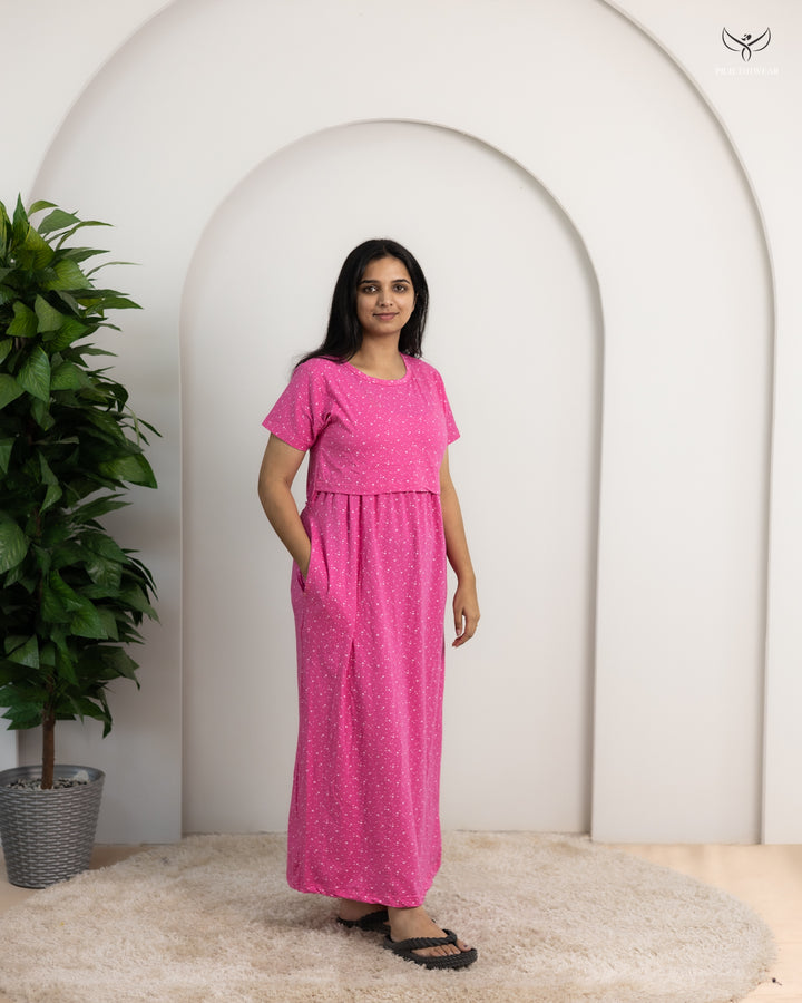Rebin  SoftCotton Full Length Maternity Loungewear
