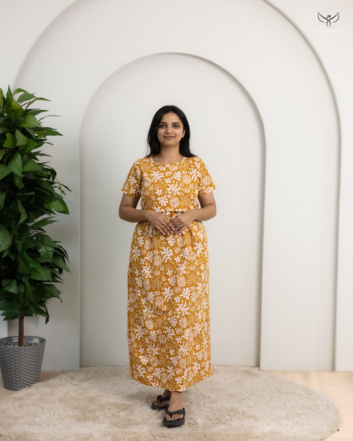Mary4  SoftCotton Full Length Maternity Loungewear
