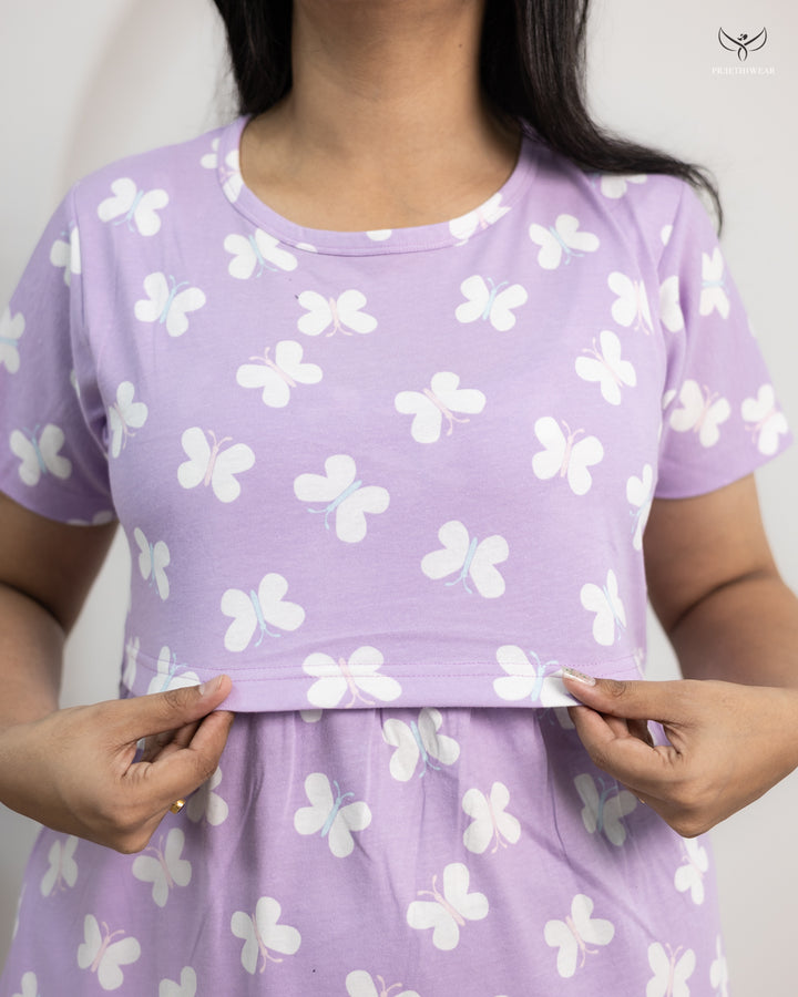 Vaishna  SoftCotton Full Length Maternity Loungewear