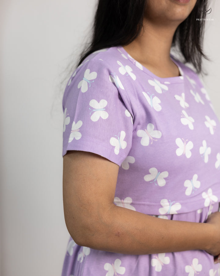 Vaishna  SoftCotton Full Length Maternity Loungewear