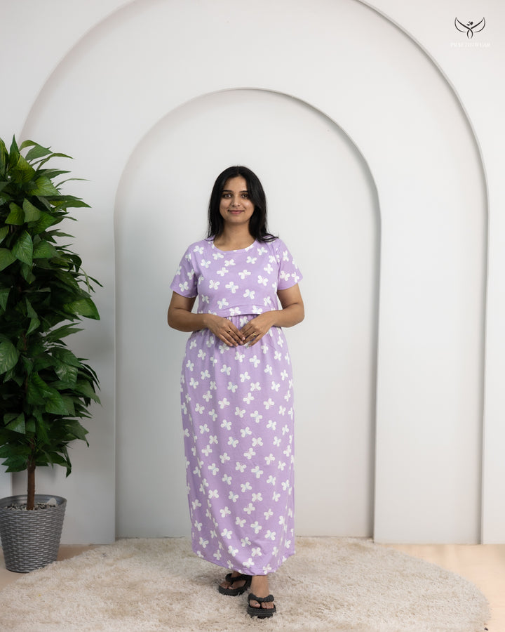 Vaishna  SoftCotton Full Length Maternity Loungewear
