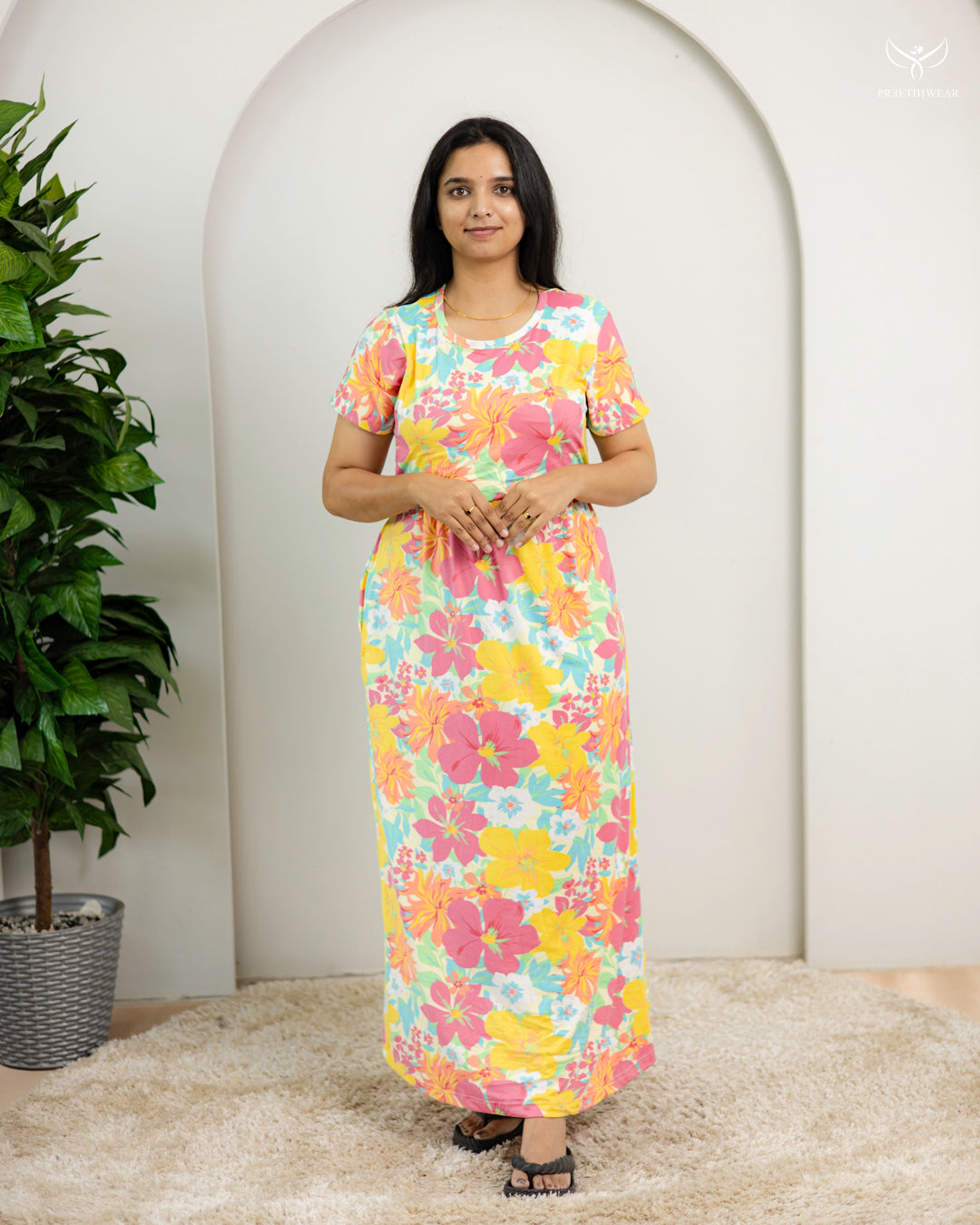 Kalyani  Lightweight SoftCotton Full Length Maternity Loungewear