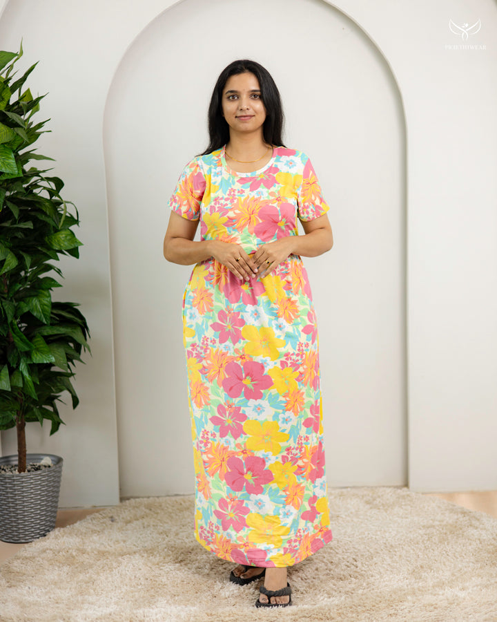 Kalyani  Lightweight SoftCotton Full Length Maternity Loungewear