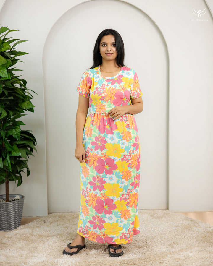 Kalyani  Lightweight SoftCotton Full Length Maternity Loungewear