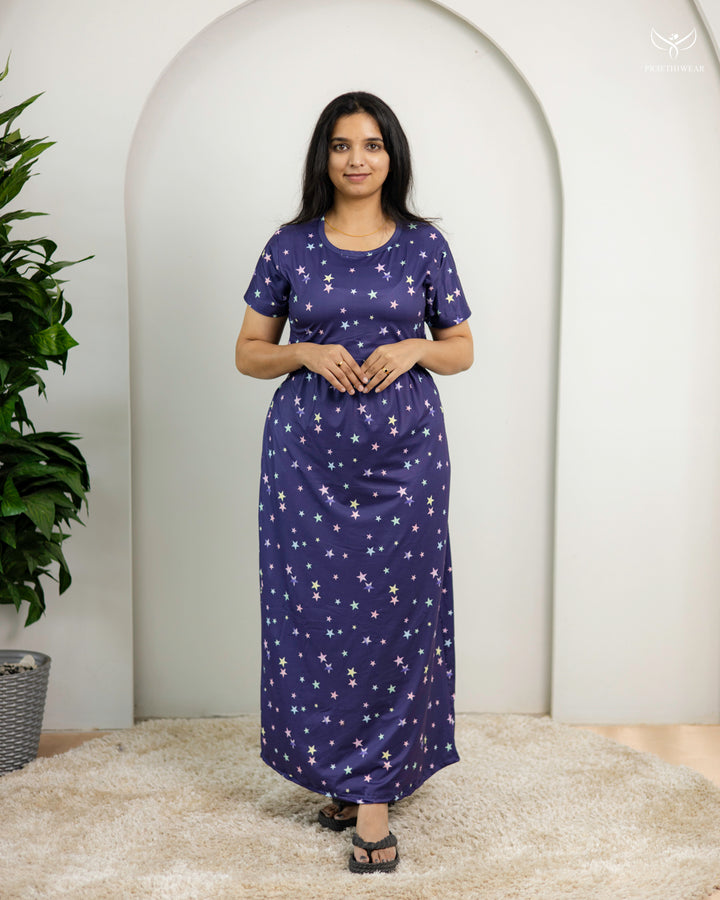 Shital  PolyCotton Full Length Maternity Loungewear