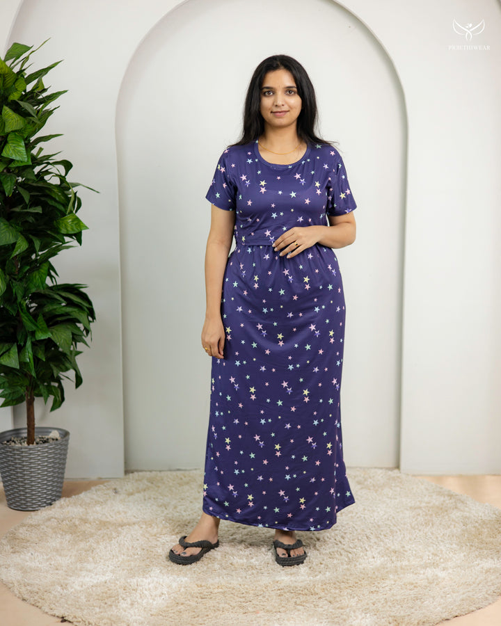 Shital  PolyCotton Full Length Maternity Loungewear