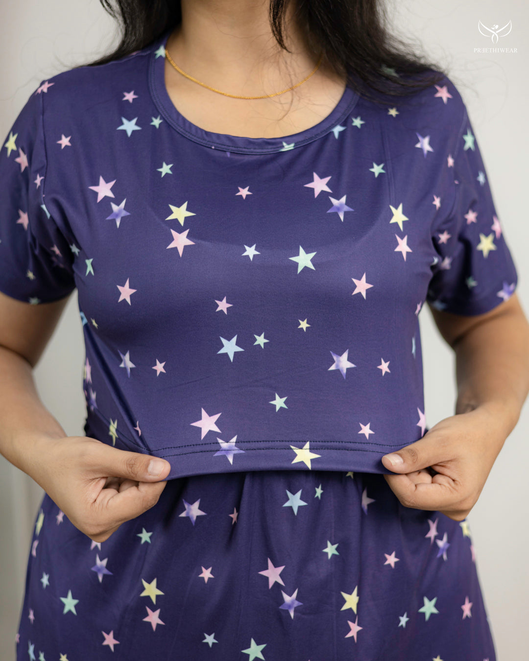 Shital  PolyCotton Full Length Maternity Loungewear