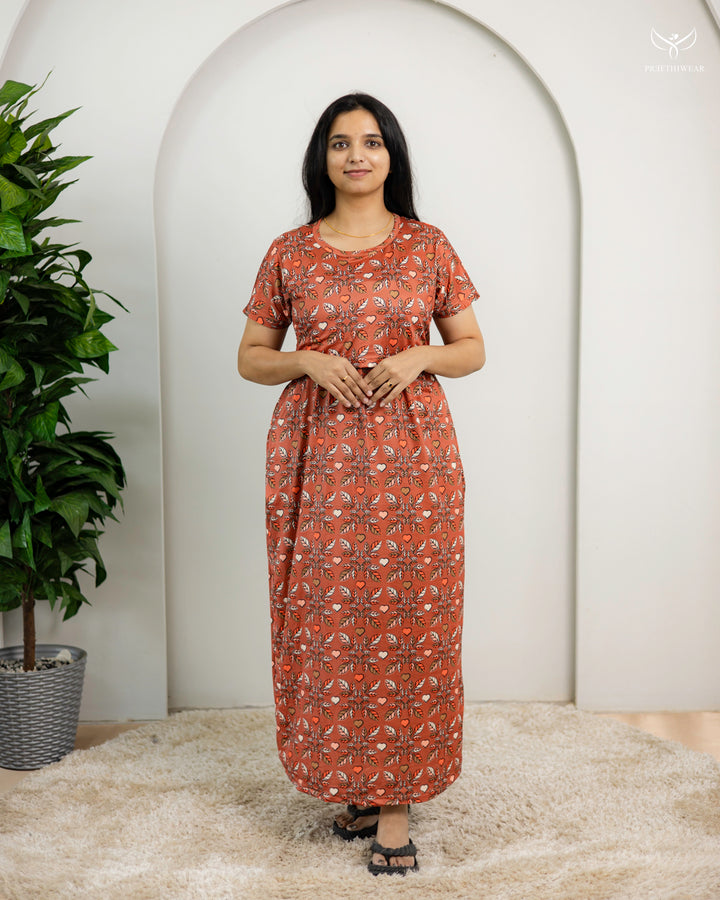 Abila1  PolyCotton Full Length Maternity Loungewear