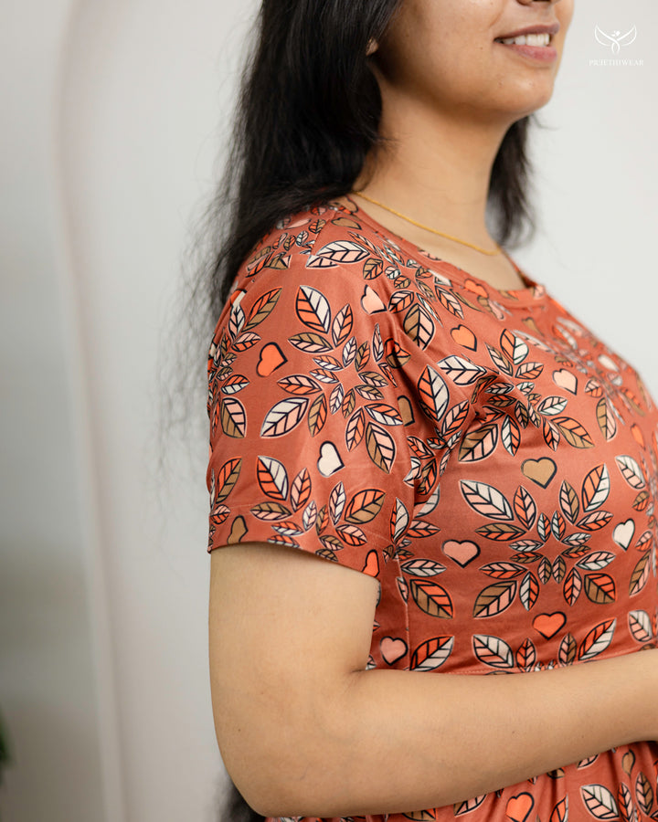Abila1  PolyCotton Full Length Maternity Loungewear