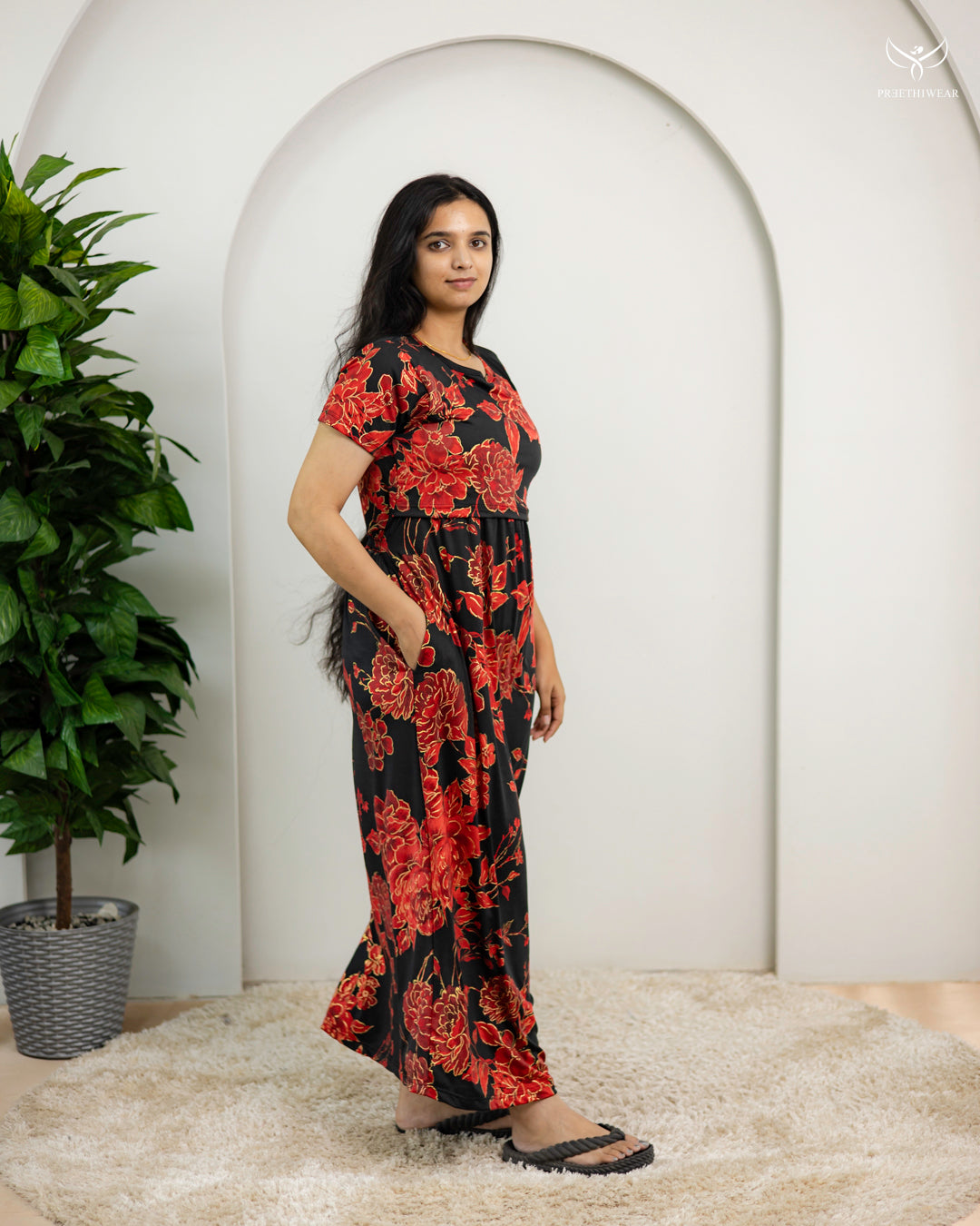 Shibila  PolyCotton Full Length Maternity Loungewear