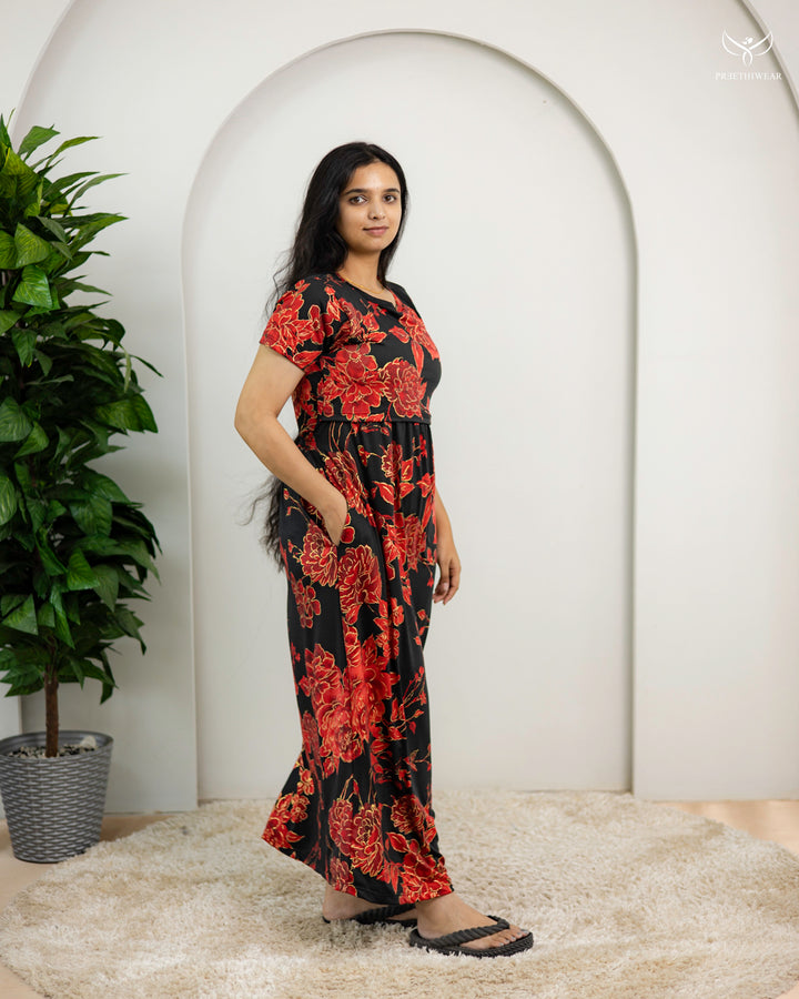 Shibila  PolyCotton Full Length Maternity Loungewear