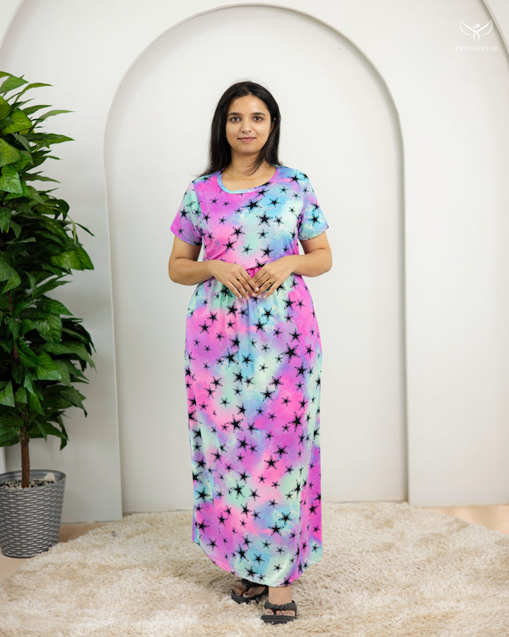 Yamuna1  Lightweight SoftCotton Full Length Maternity Loungewear