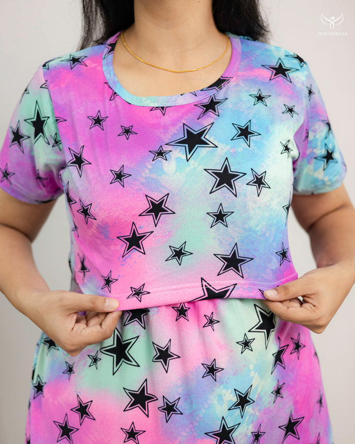 Yamuna1  Lightweight SoftCotton Full Length Maternity Loungewear