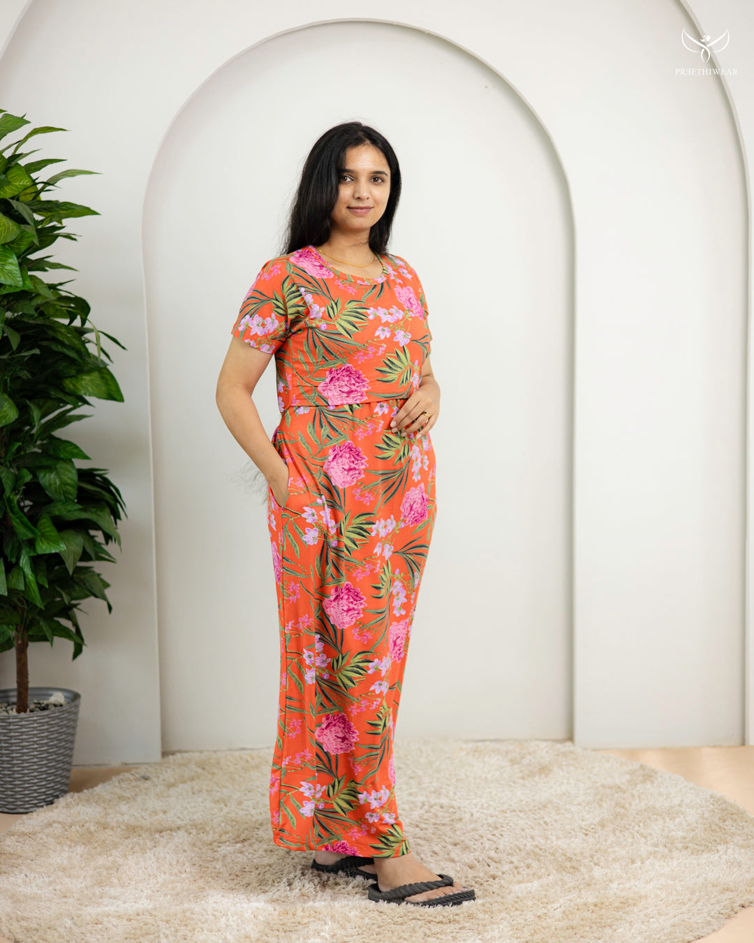 Rashmi1  Ultimate SoftCotton Full Length Maternity Loungewear