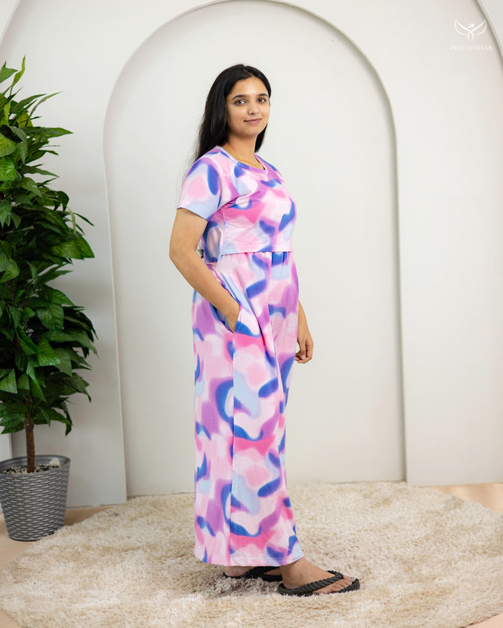 Sheela1  SoftCotton Full Length Maternity Loungewear