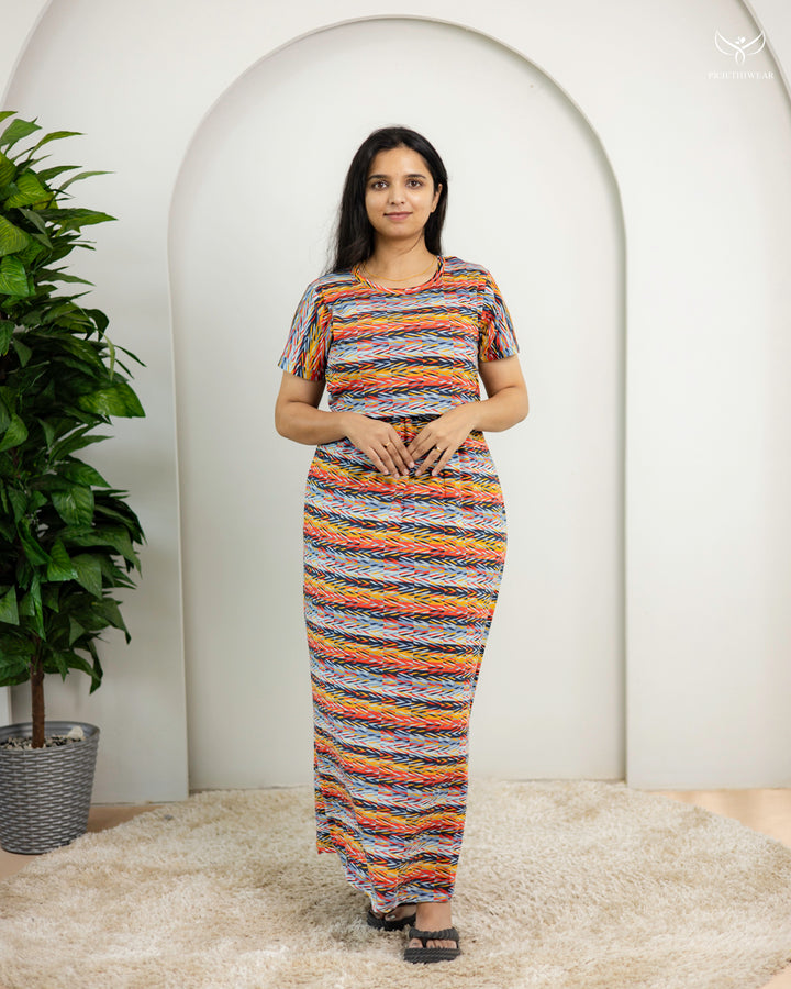 Swathika  SoftCotton Full Length Maternity Loungewear