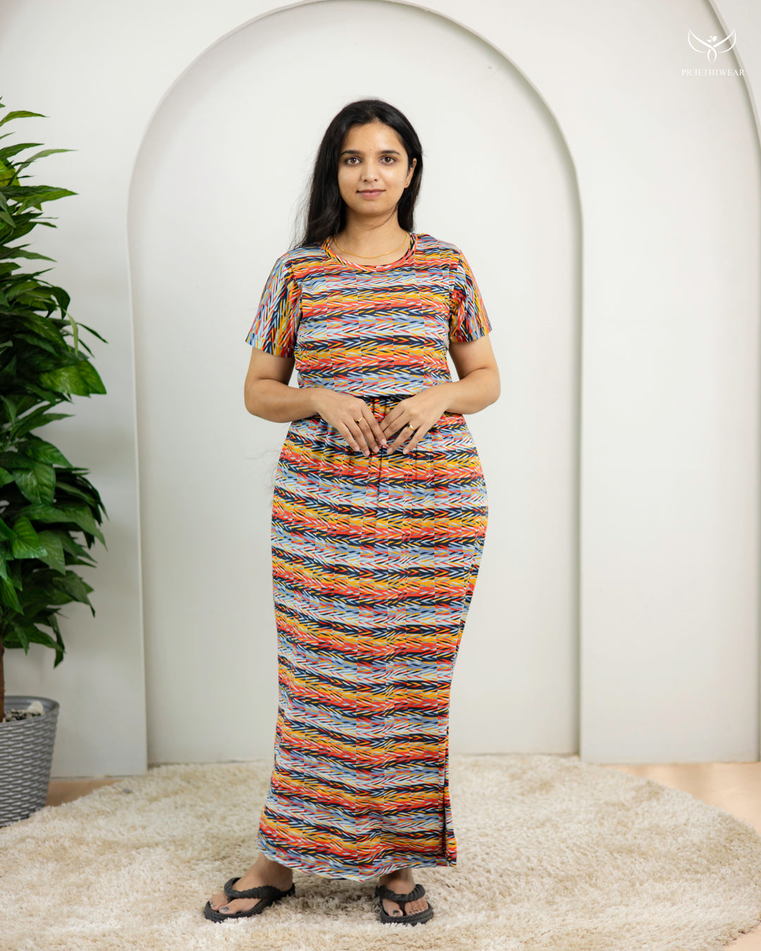 Swathika  SoftCotton Full Length Maternity Loungewear