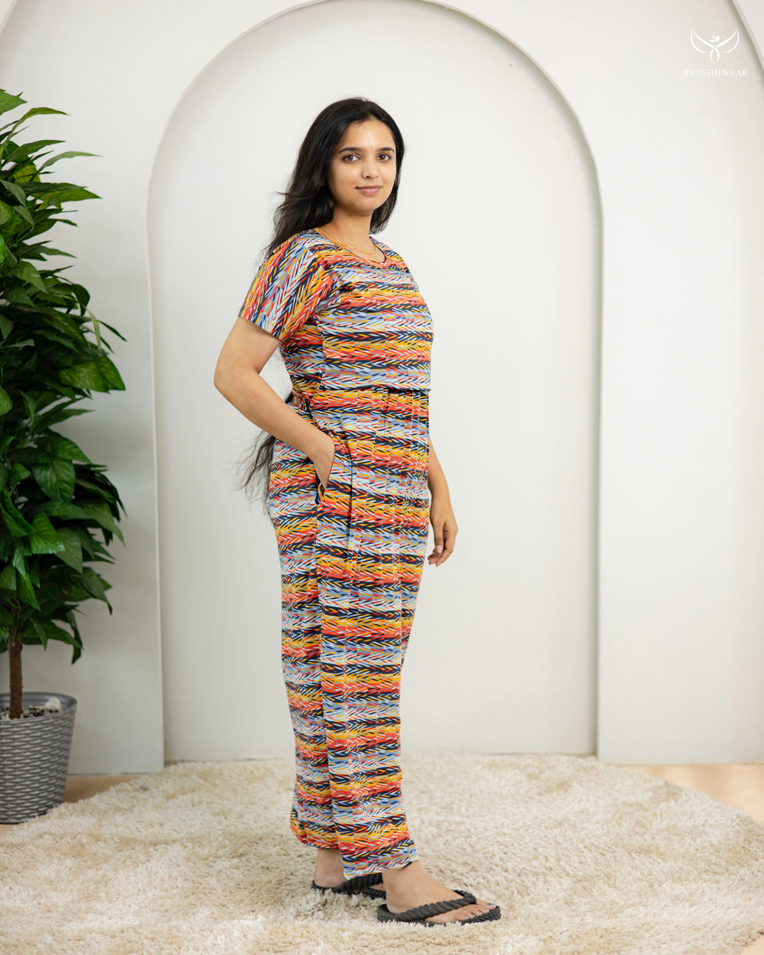 Swathika  SoftCotton Full Length Maternity Loungewear