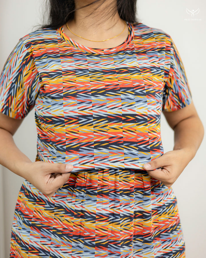 Swathika  SoftCotton Full Length Maternity Loungewear