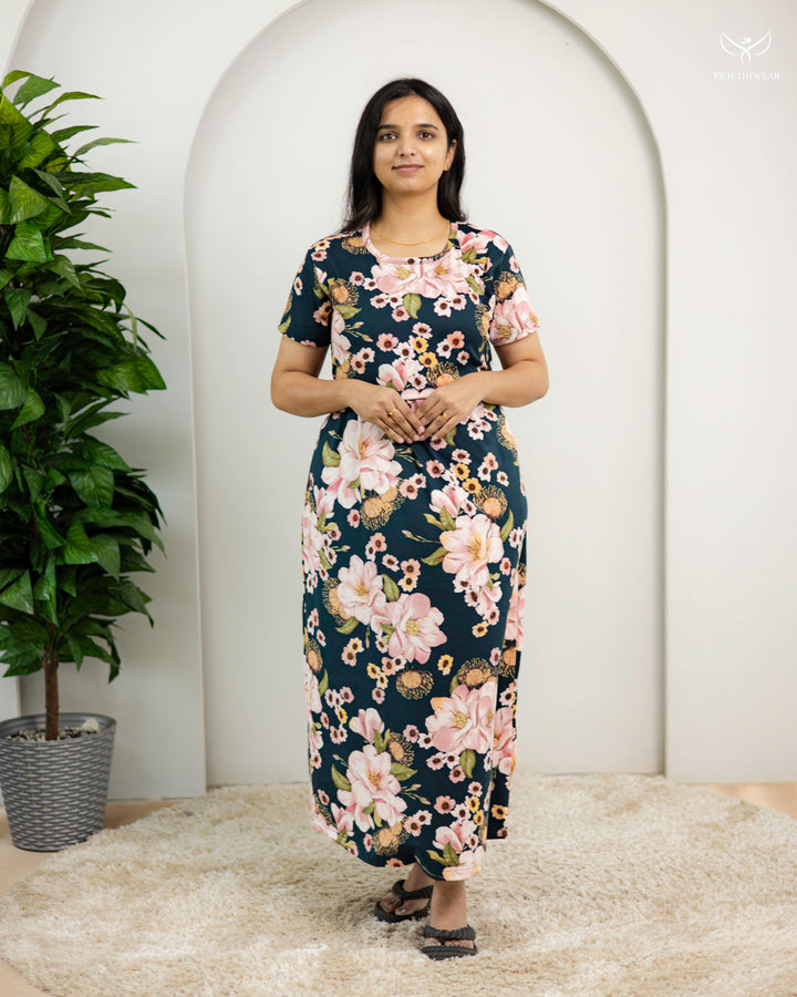 Aamina  Lightweight SoftCotton Full Length Maternity Loungewear