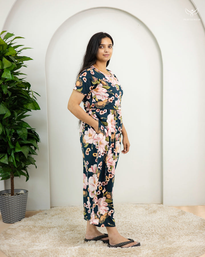 Aamina  Lightweight SoftCotton Full Length Maternity Loungewear