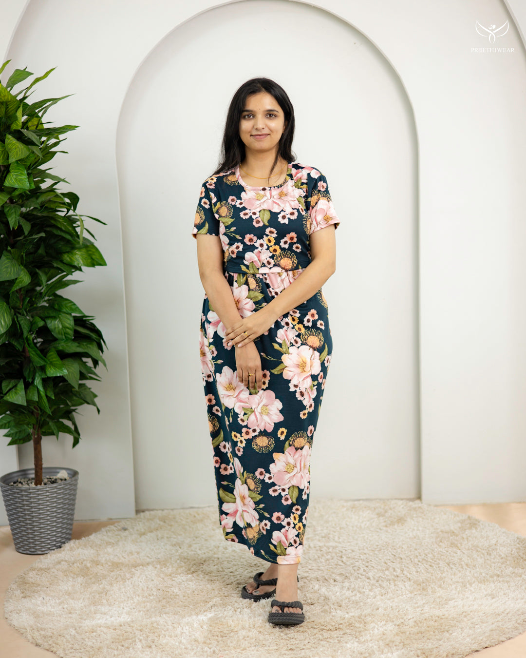 Aamina  Lightweight SoftCotton Full Length Maternity Loungewear