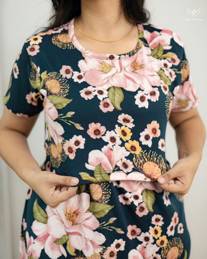 Aamina  Lightweight SoftCotton Full Length Maternity Loungewear