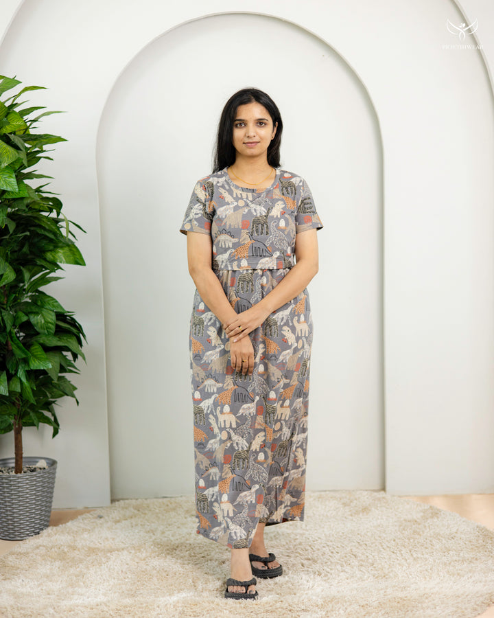 Isabella1  SoftCotton Full Length Maternity Loungewear