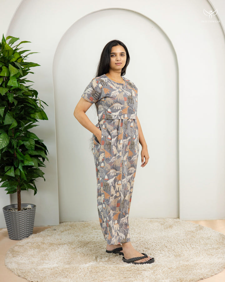 Isabella1  SoftCotton Full Length Maternity Loungewear