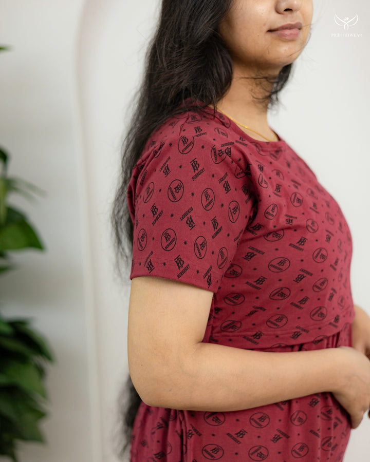 Keerthika SoftCotton Full Length Maternity Loungewear