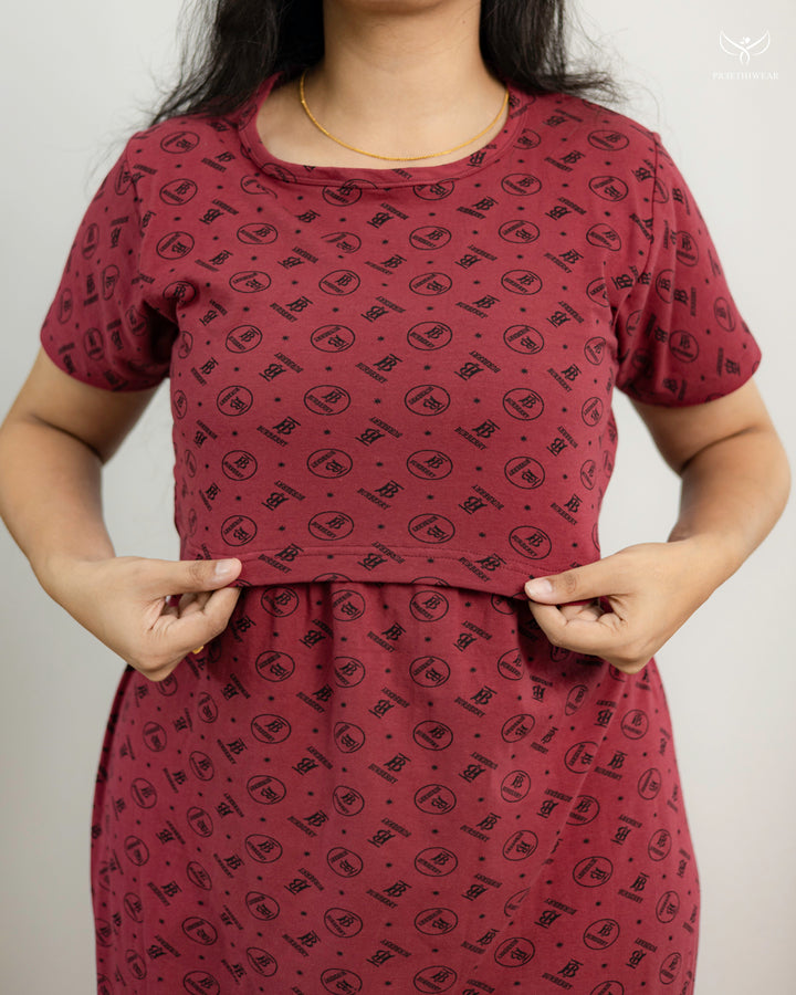 Keerthika SoftCotton Full Length Maternity Loungewear