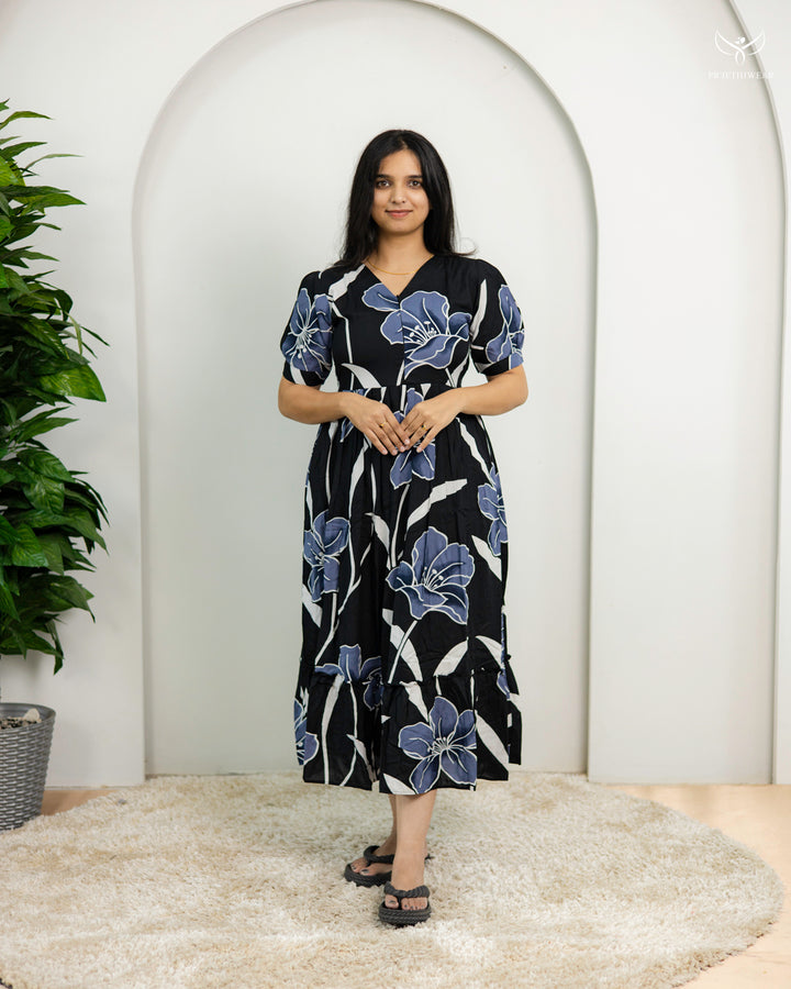 Jothika Maternity Dress with center Zip